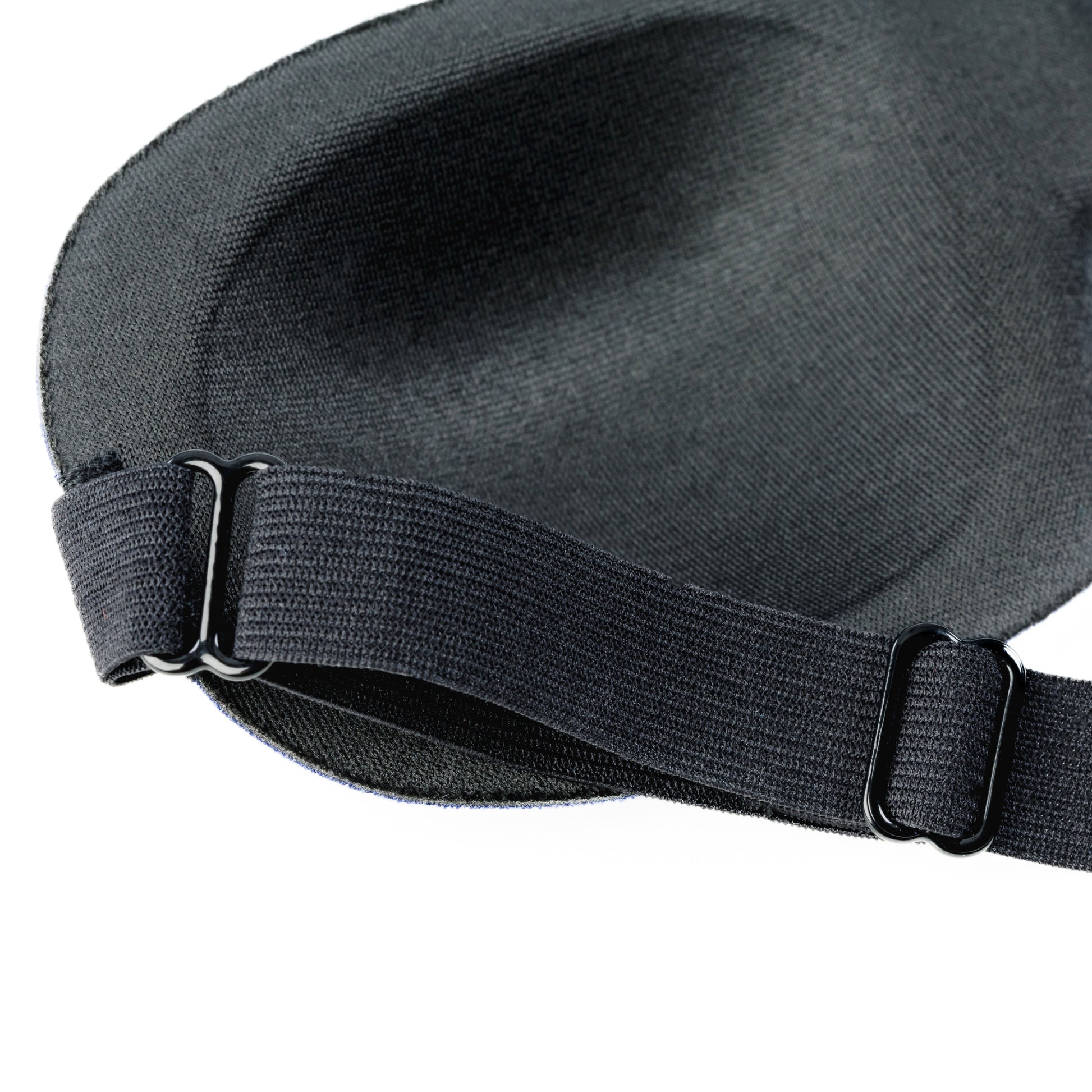 close up of hug sleep mask back showing strap