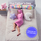 KID IN PINK SLEEP POD MINI -  badge that says "BOGO 50% OFF ALL SLEEP PODS" and "OUR FATHER'S DAY SALE IS LIVE"