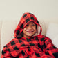 Buffalo Plaid#Boy wearing Kids hug hoodie