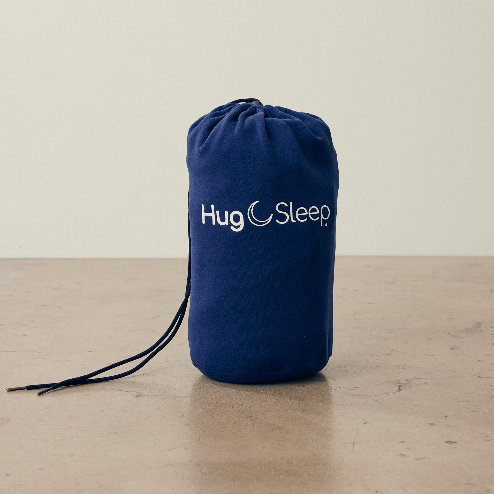 hug hoodie in its drawstring bag