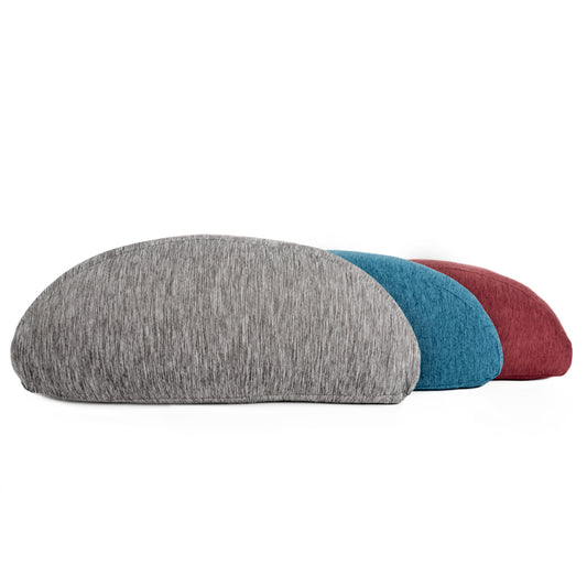 image-of-three-pod-pillows™-showing-the-three-different-pillow-cases-grey-teal-and-red