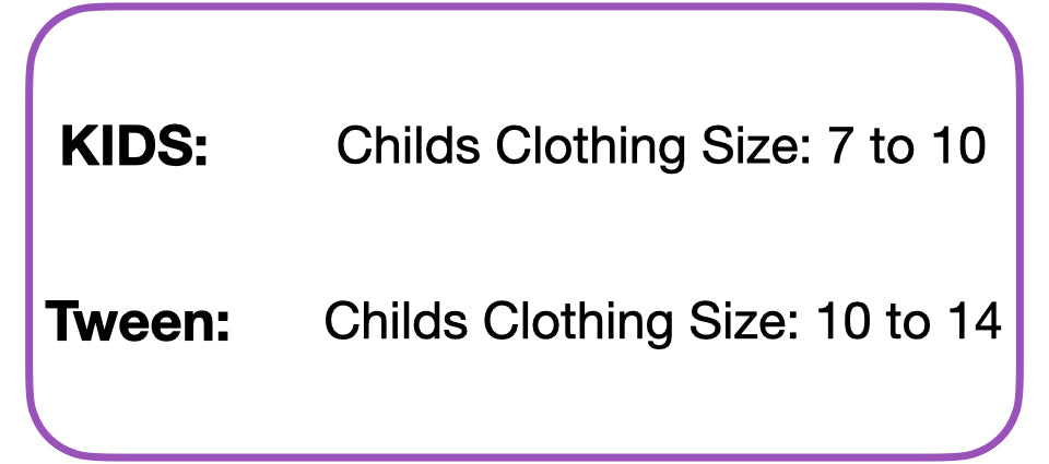 Kids - Hooded Sleep Pod — Size chart